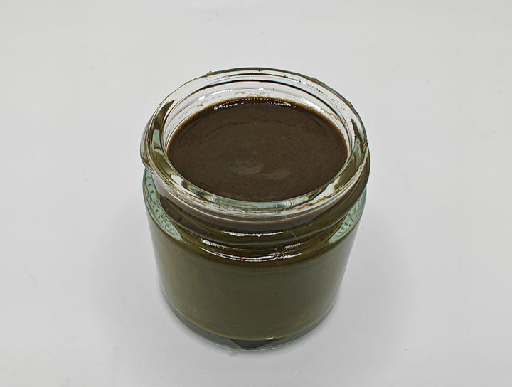 Open Moringa & Honey Face Mask against white background | Moringa Face Mask  Honey Face Mask | NoCo Apothecary