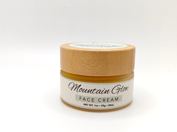 Mountain Glow Face Cream against white background | NoCo Apothecary | Natural Lotion