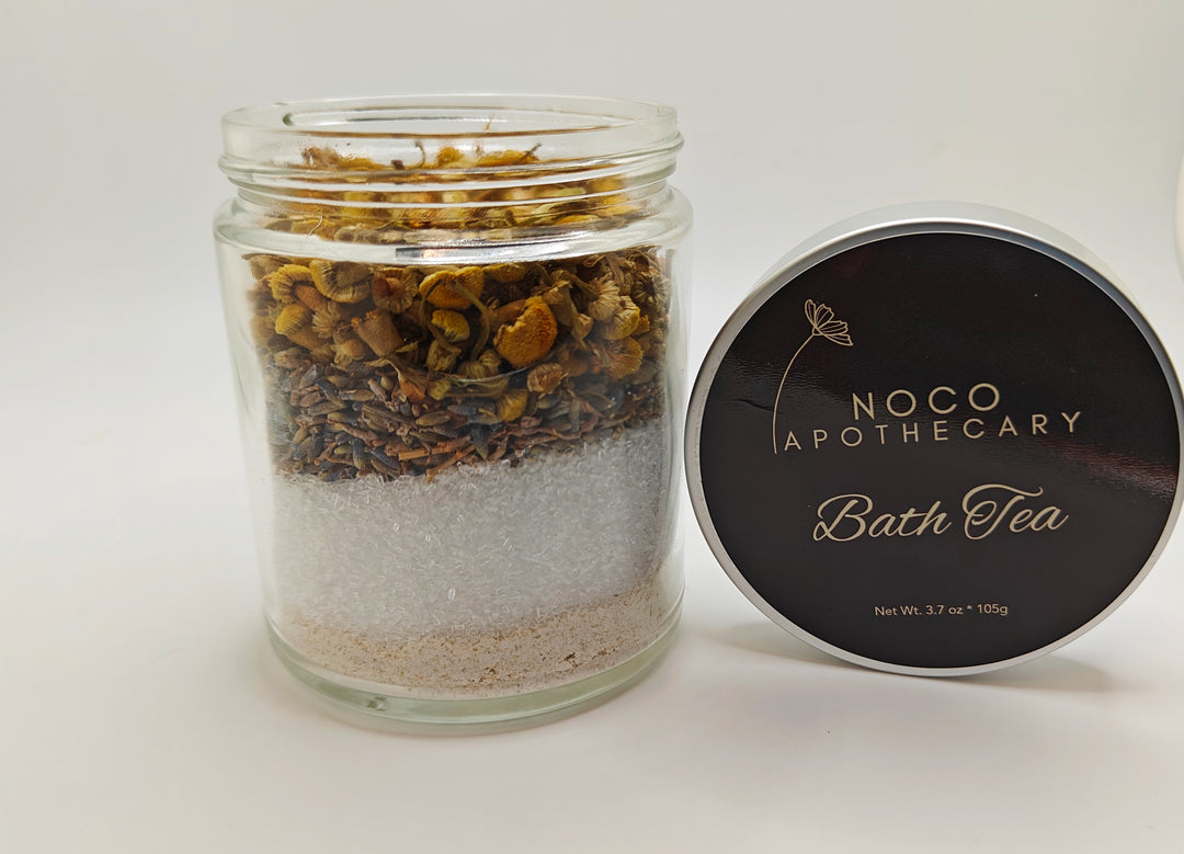 Open bath tea against white background | NoCo Apothecary | Bath Tea