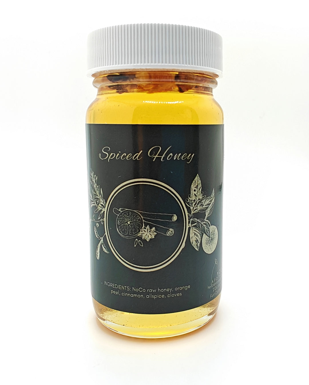 Spiced honey against white background | Raw Local Honey | NoCo Apothecary