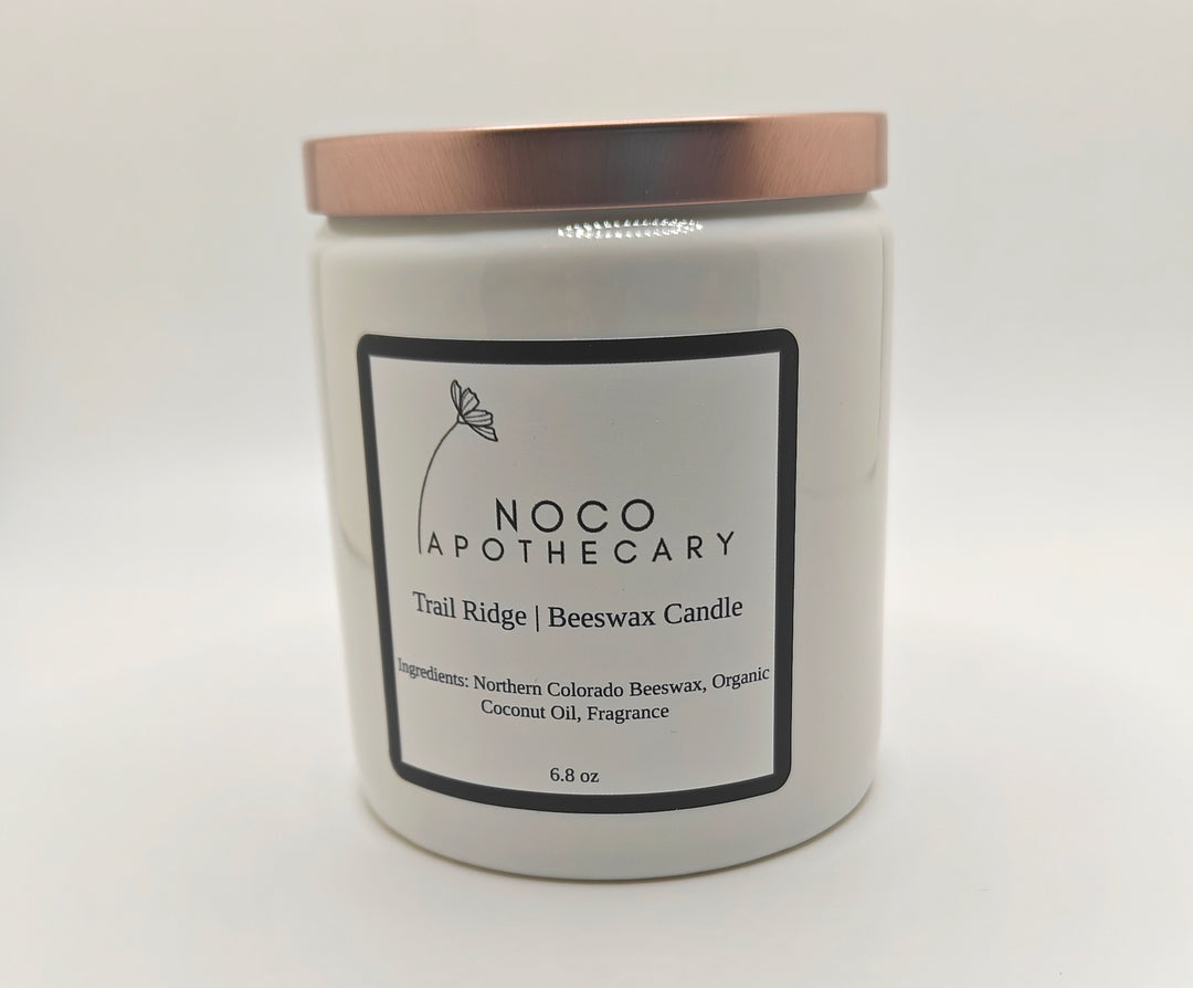 Trail Ridge Beeswax Candle against white background | NoCo Apothecary