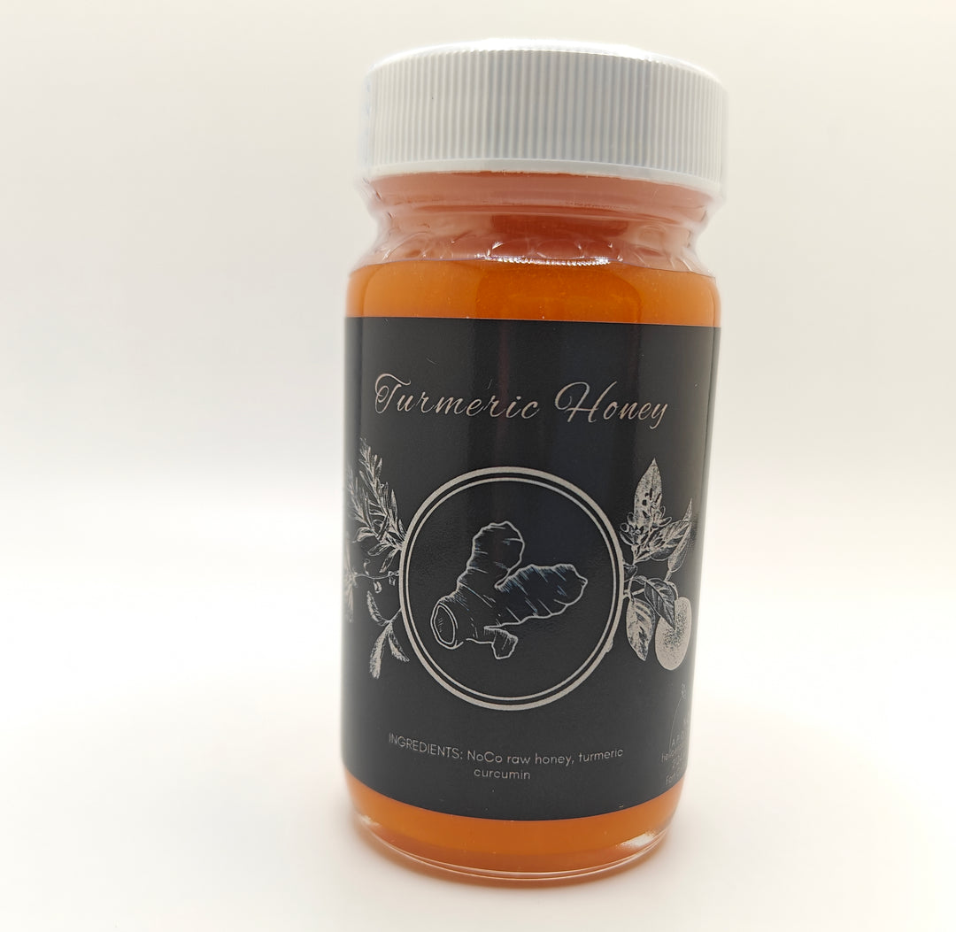 Turmeric Honey against white background | Raw Local Honey | NoCo Apothecary