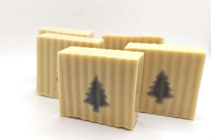 Soap with Christmas tree in center against white background | Tallow Soap | Colorado Skincare